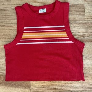 Red Cotton On Cropped Tank Size S